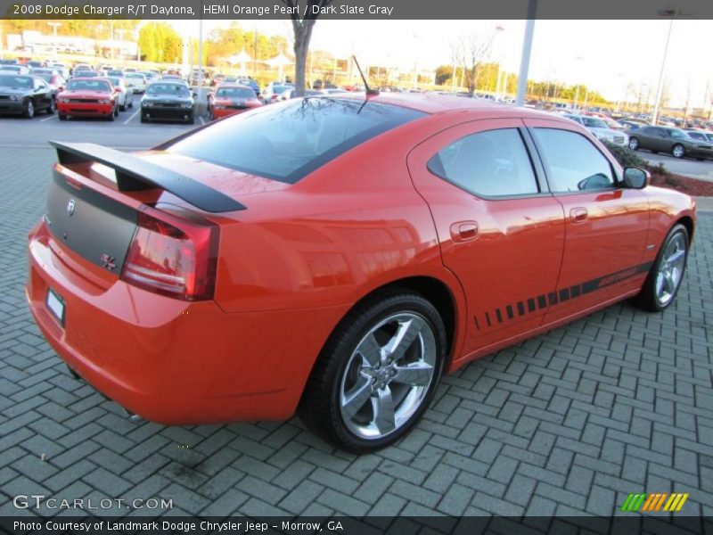 HEMI Orange Pearl / Dark Slate Gray 2008 Dodge Charger R/T Daytona