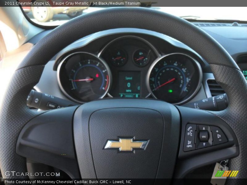 Taupe Gray Metallic / Jet Black/Medium Titanium 2011 Chevrolet Cruze LS