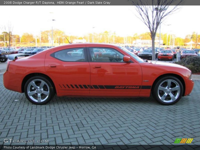 HEMI Orange Pearl / Dark Slate Gray 2008 Dodge Charger R/T Daytona
