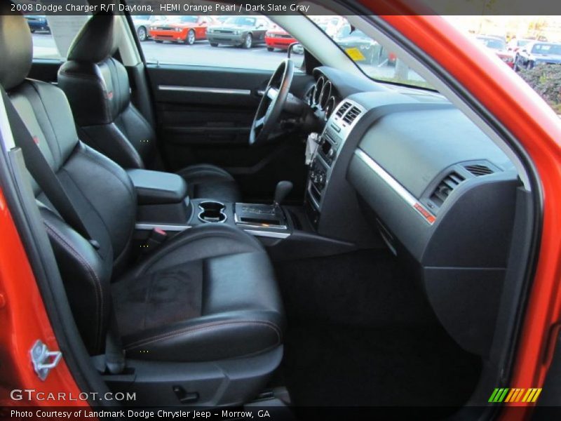 HEMI Orange Pearl / Dark Slate Gray 2008 Dodge Charger R/T Daytona
