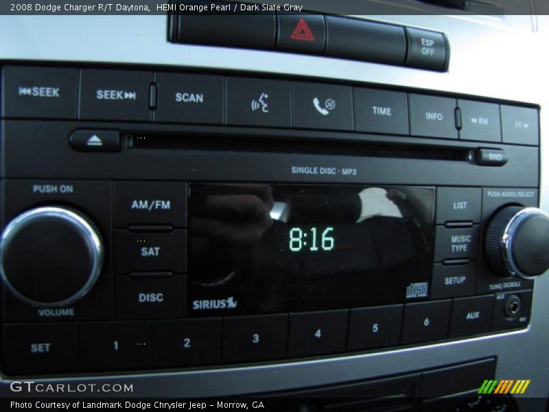 HEMI Orange Pearl / Dark Slate Gray 2008 Dodge Charger R/T Daytona