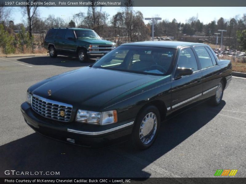 Polo Green Metallic / Shale/Neutral 1997 Cadillac DeVille Sedan