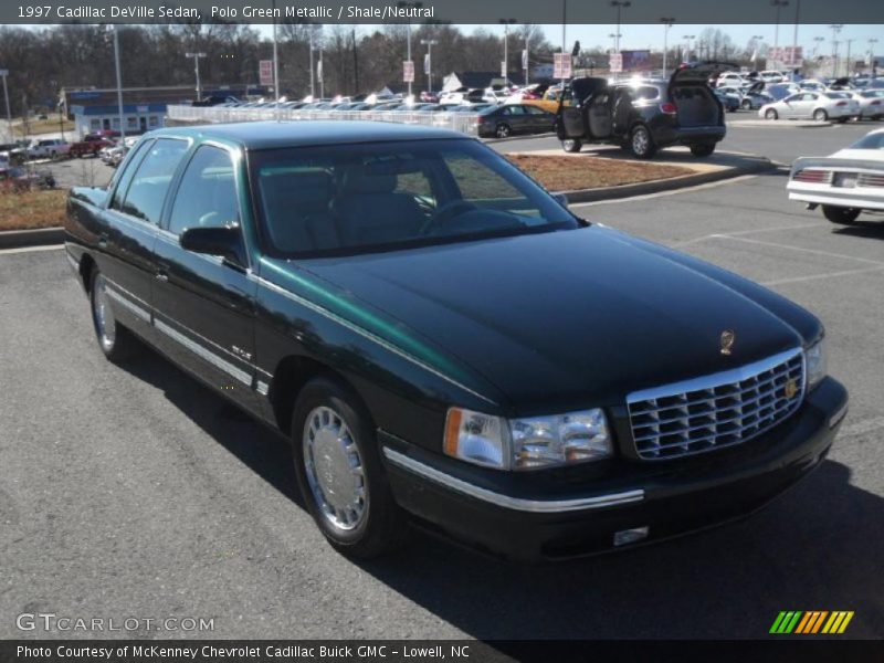 Polo Green Metallic / Shale/Neutral 1997 Cadillac DeVille Sedan