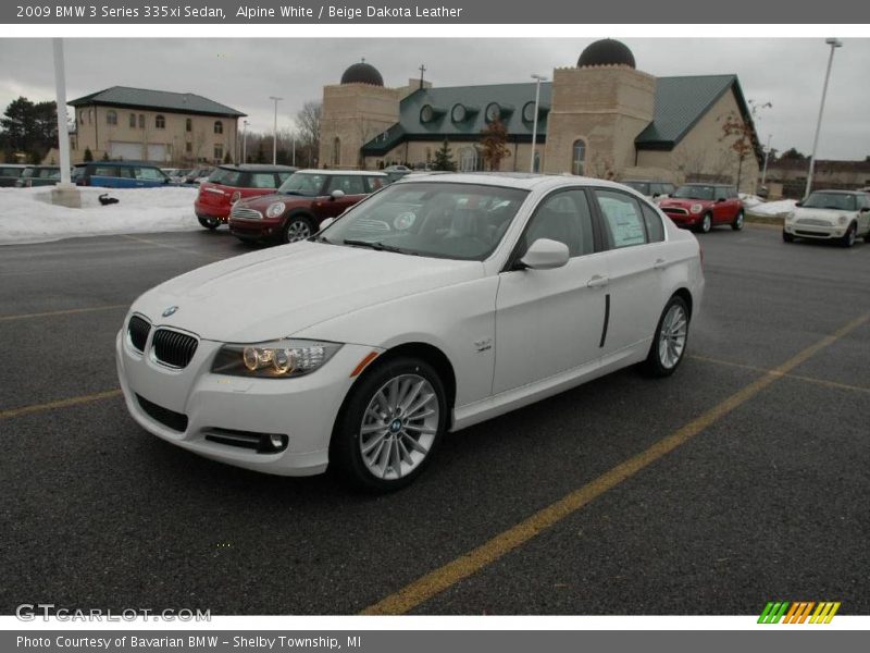 Alpine White / Beige Dakota Leather 2009 BMW 3 Series 335xi Sedan