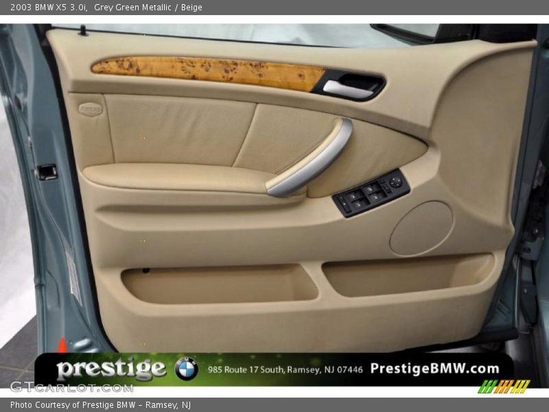 Grey Green Metallic / Beige 2003 BMW X5 3.0i