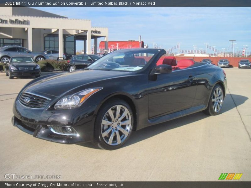 Limited Malbec Black / Monaco Red 2011 Infiniti G 37 Limited Edition Convertible