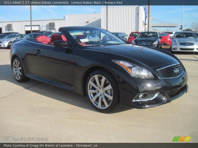 Limited Malbec Black / Monaco Red 2011 Infiniti G 37 Limited Edition Convertible