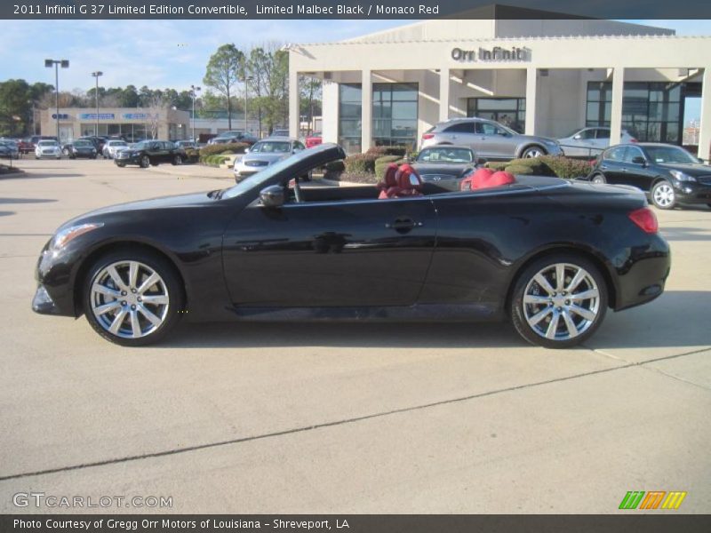 Limited Malbec Black / Monaco Red 2011 Infiniti G 37 Limited Edition Convertible