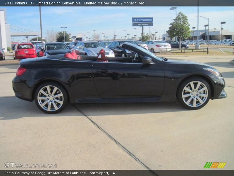 Limited Malbec Black / Monaco Red 2011 Infiniti G 37 Limited Edition Convertible