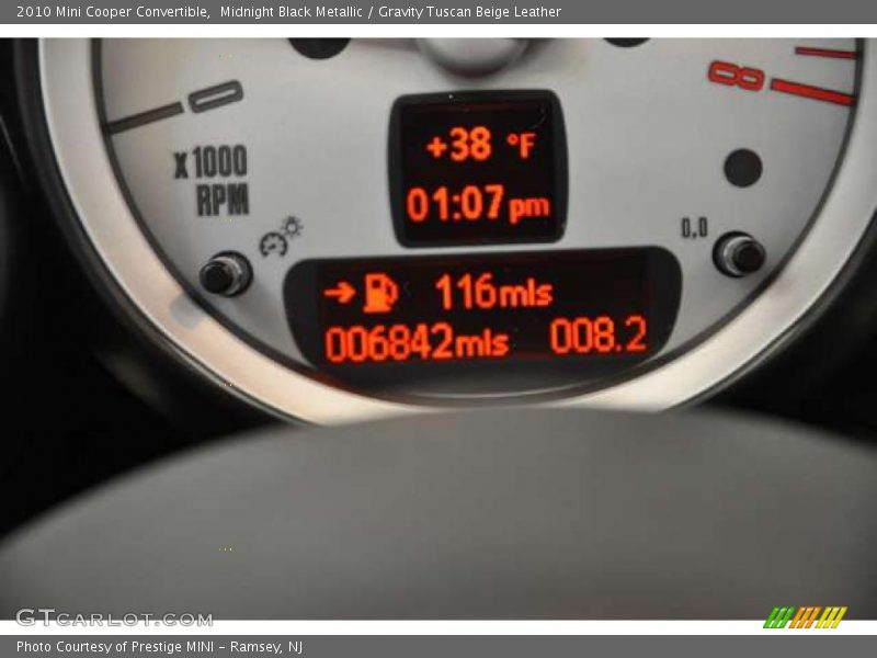 Midnight Black Metallic / Gravity Tuscan Beige Leather 2010 Mini Cooper Convertible