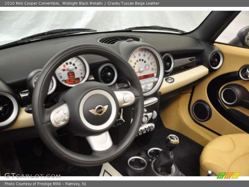 Midnight Black Metallic / Gravity Tuscan Beige Leather 2010 Mini Cooper Convertible