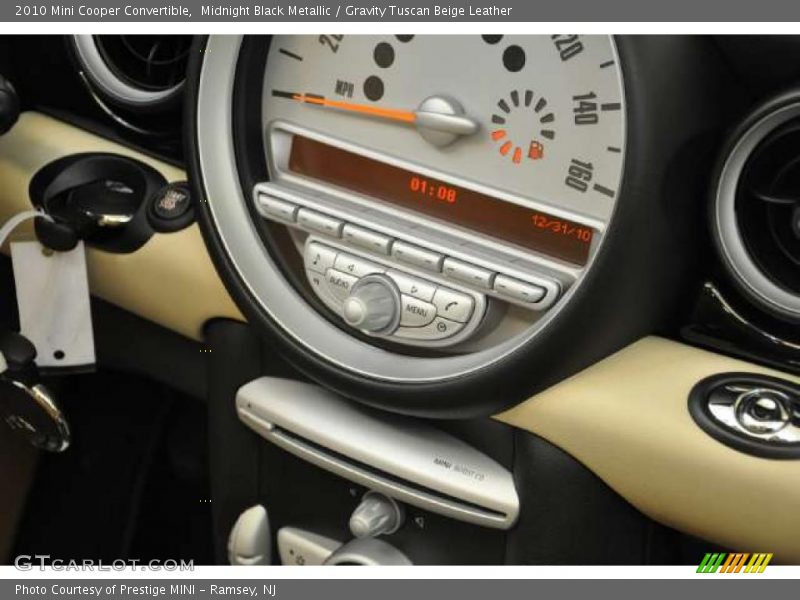 Midnight Black Metallic / Gravity Tuscan Beige Leather 2010 Mini Cooper Convertible