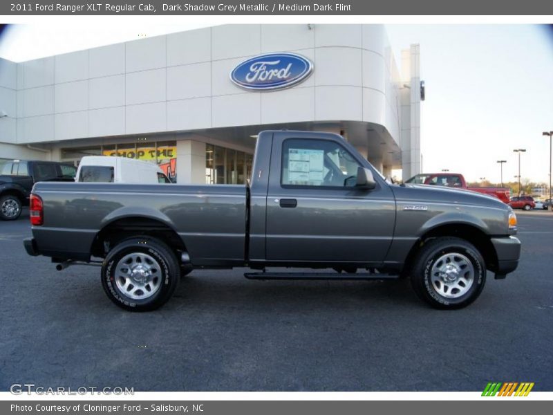 Dark Shadow Grey Metallic / Medium Dark Flint 2011 Ford Ranger XLT Regular Cab
