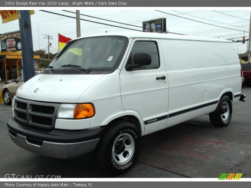 Bright White / Dark Slate Gray 2003 Dodge Ram Van 1500 Cargo