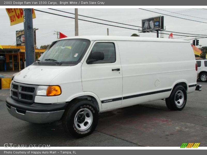 Bright White / Dark Slate Gray 2003 Dodge Ram Van 1500 Cargo