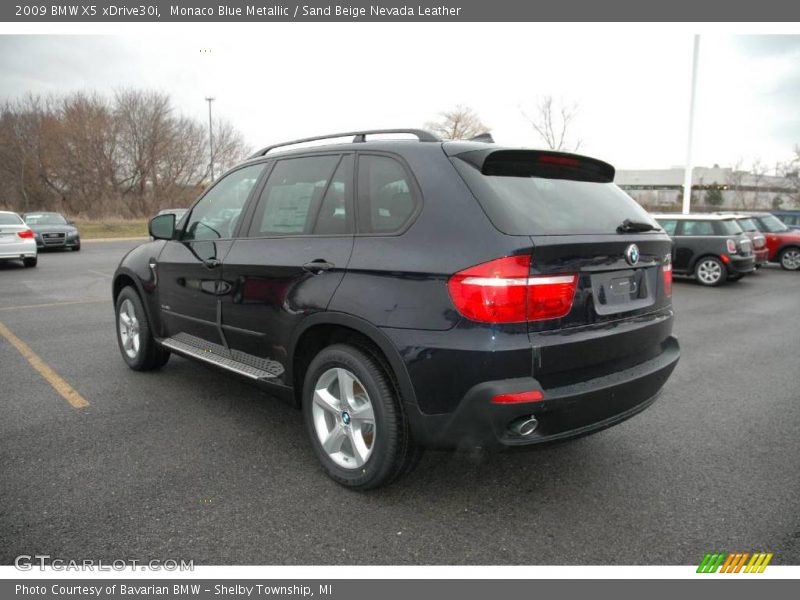 Monaco Blue Metallic / Sand Beige Nevada Leather 2009 BMW X5 xDrive30i