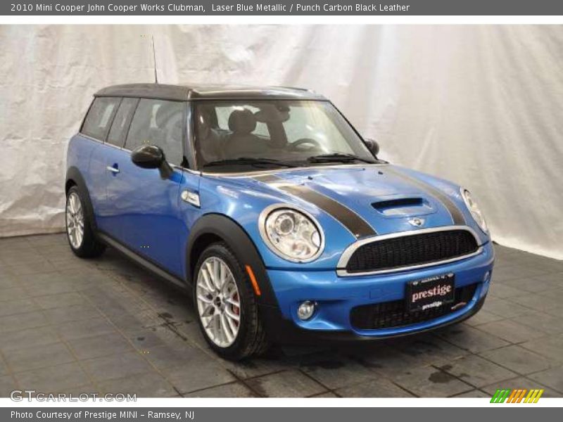 Laser Blue Metallic / Punch Carbon Black Leather 2010 Mini Cooper John Cooper Works Clubman
