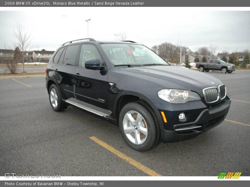 Monaco Blue Metallic / Sand Beige Nevada Leather 2009 BMW X5 xDrive30i