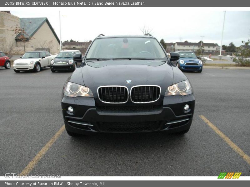 Monaco Blue Metallic / Sand Beige Nevada Leather 2009 BMW X5 xDrive30i