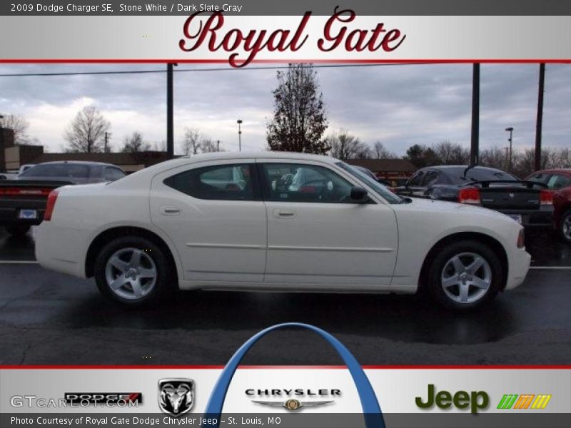 Stone White / Dark Slate Gray 2009 Dodge Charger SE