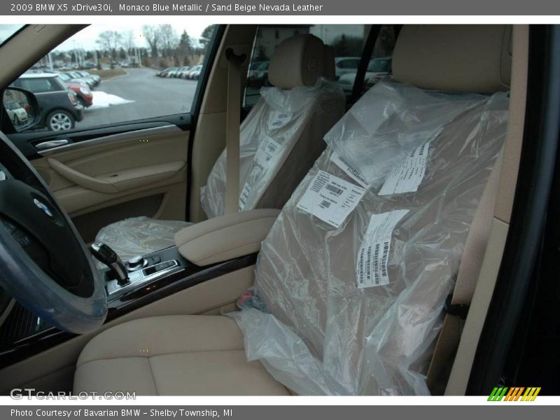 Monaco Blue Metallic / Sand Beige Nevada Leather 2009 BMW X5 xDrive30i