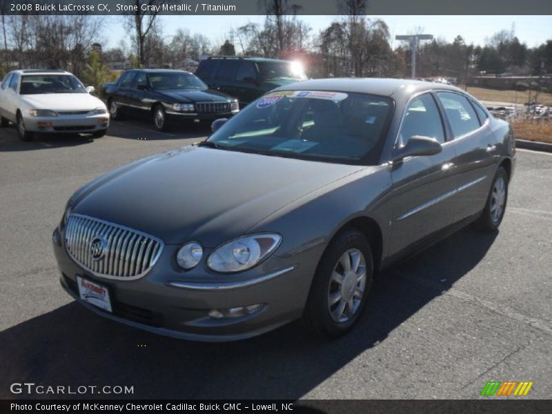 Stone Gray Metallic / Titanium 2008 Buick LaCrosse CX