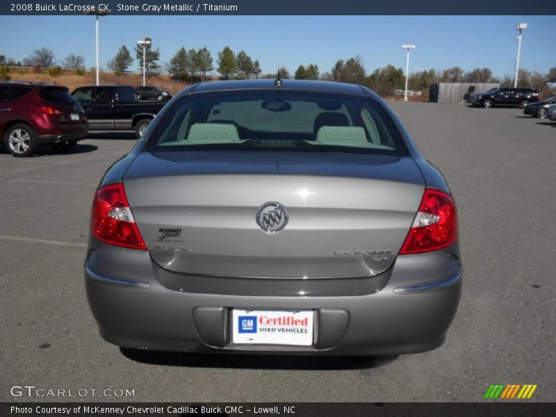 Stone Gray Metallic / Titanium 2008 Buick LaCrosse CX