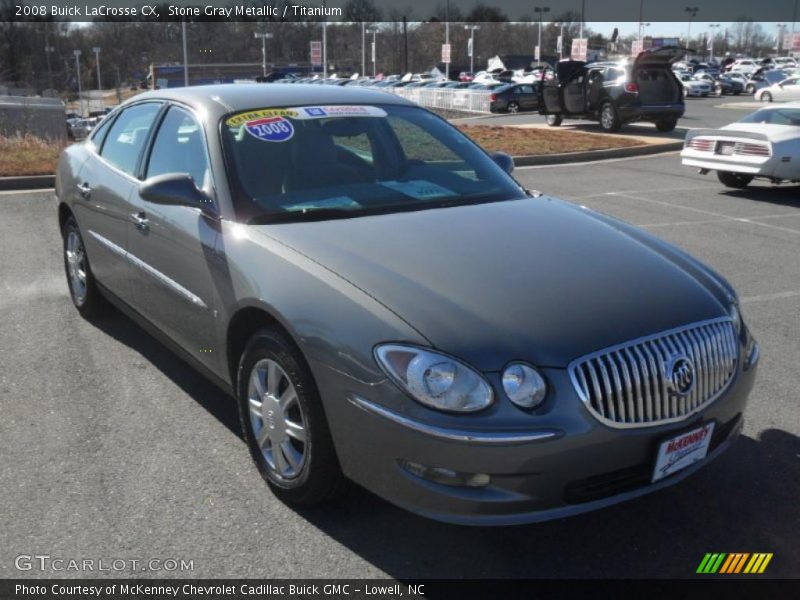 Stone Gray Metallic / Titanium 2008 Buick LaCrosse CX