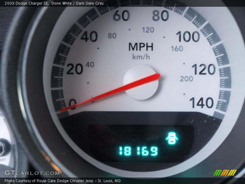 Stone White / Dark Slate Gray 2009 Dodge Charger SE