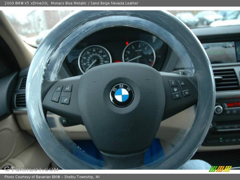 Monaco Blue Metallic / Sand Beige Nevada Leather 2009 BMW X5 xDrive30i