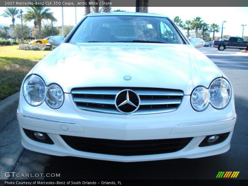 Arctic White / Stone 2007 Mercedes-Benz CLK 350 Coupe