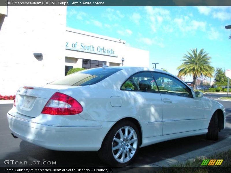 Arctic White / Stone 2007 Mercedes-Benz CLK 350 Coupe