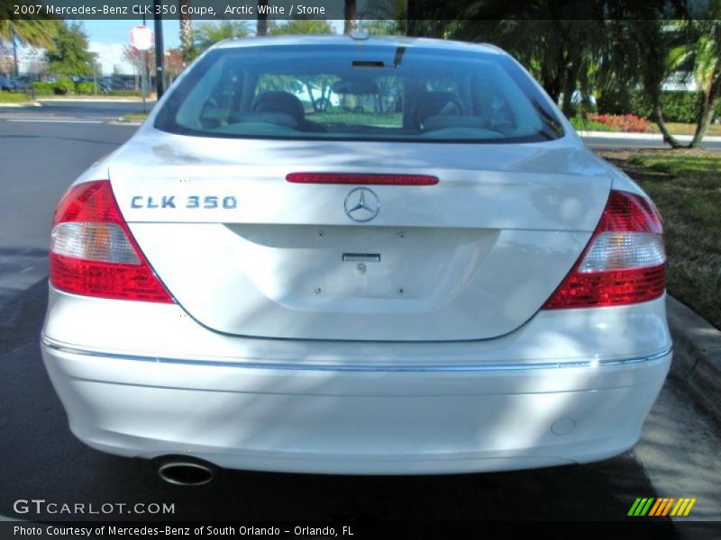 Arctic White / Stone 2007 Mercedes-Benz CLK 350 Coupe