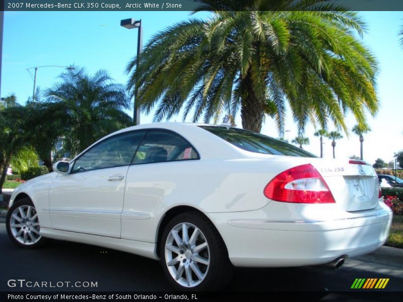 Arctic White / Stone 2007 Mercedes-Benz CLK 350 Coupe