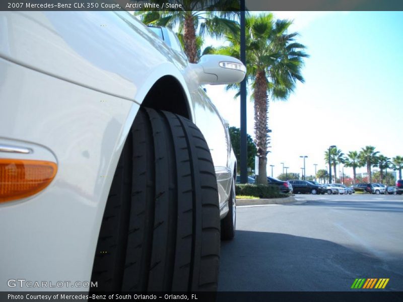 Arctic White / Stone 2007 Mercedes-Benz CLK 350 Coupe