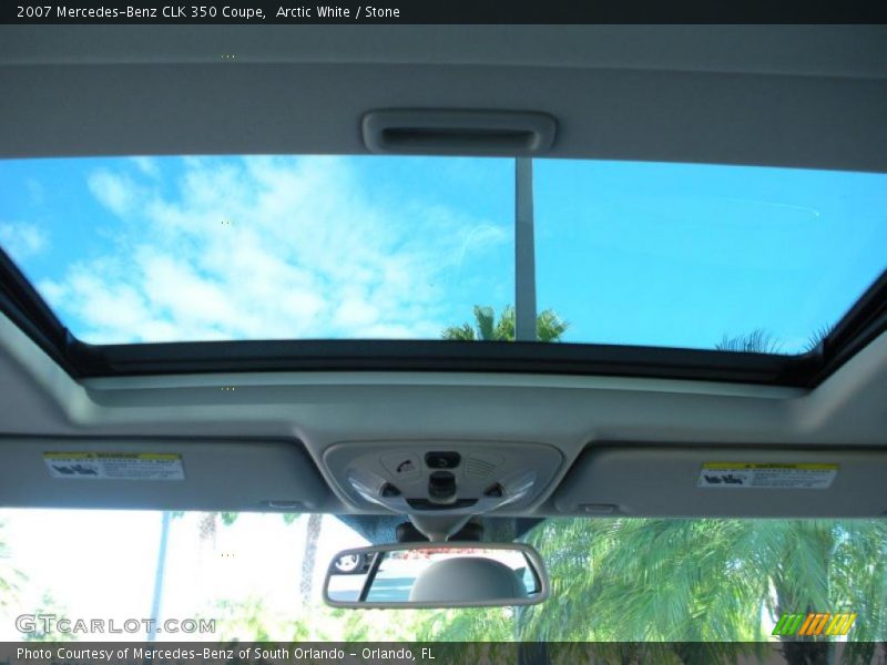 Arctic White / Stone 2007 Mercedes-Benz CLK 350 Coupe