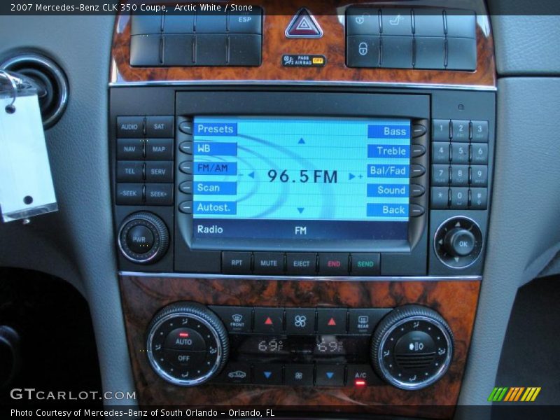Arctic White / Stone 2007 Mercedes-Benz CLK 350 Coupe