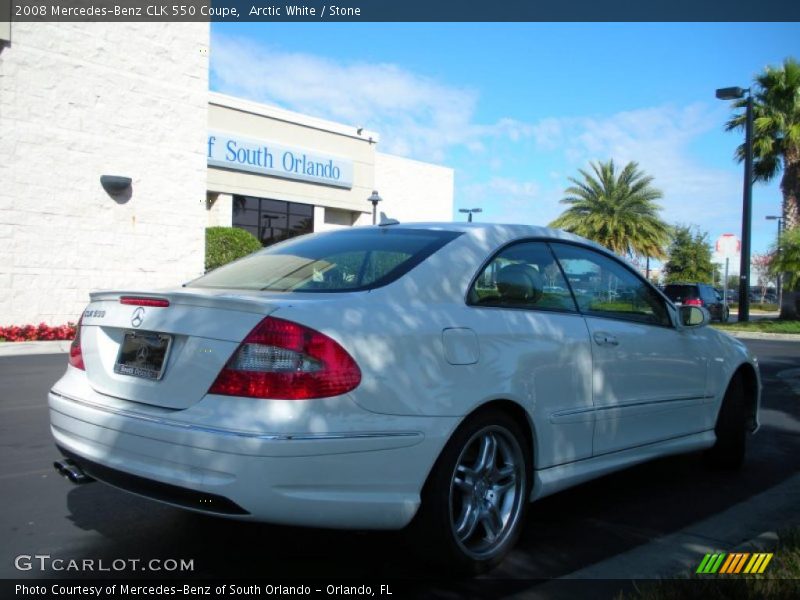 Arctic White / Stone 2008 Mercedes-Benz CLK 550 Coupe