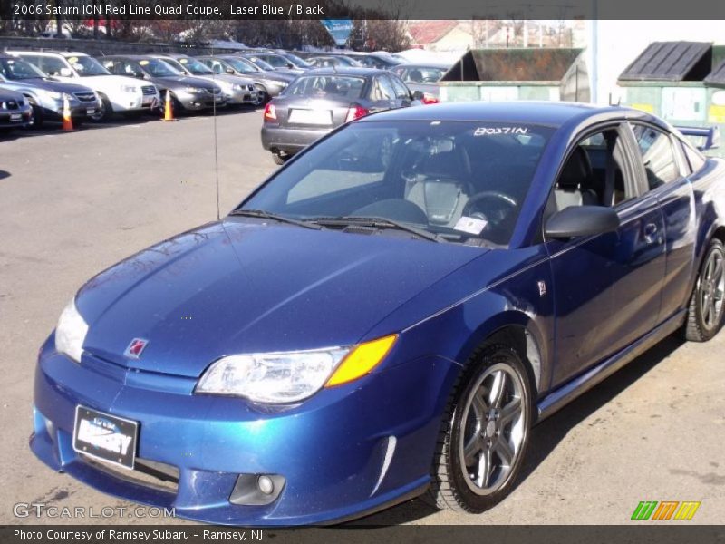Laser Blue / Black 2006 Saturn ION Red Line Quad Coupe