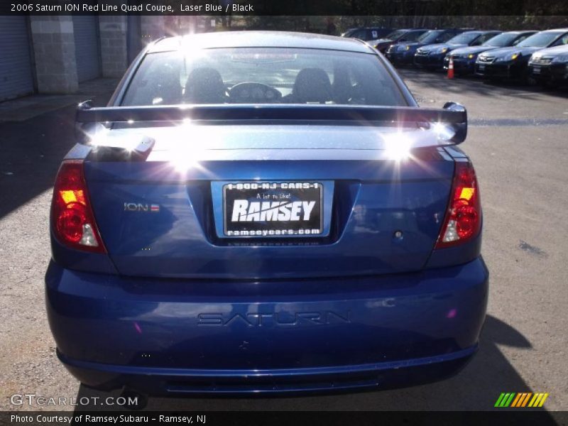 Laser Blue / Black 2006 Saturn ION Red Line Quad Coupe
