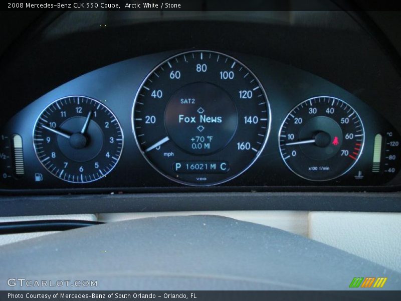  2008 CLK 550 Coupe 550 Coupe Gauges