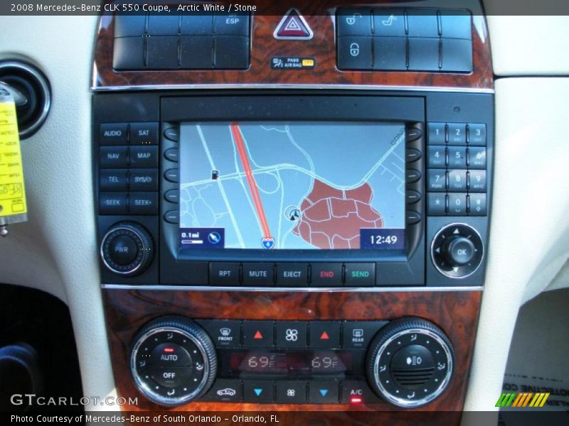 Navigation of 2008 CLK 550 Coupe