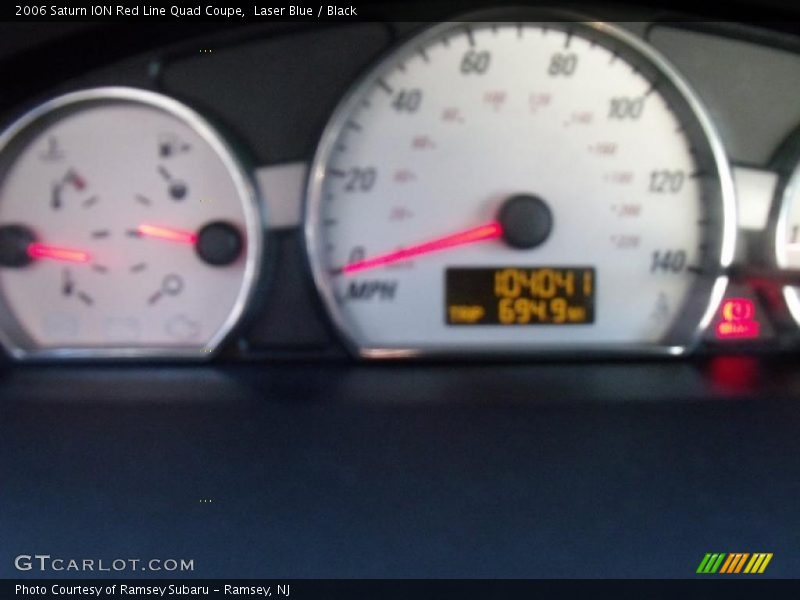 Laser Blue / Black 2006 Saturn ION Red Line Quad Coupe