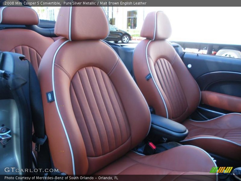  2008 Cooper S Convertible Malt Brown English Leather Interior