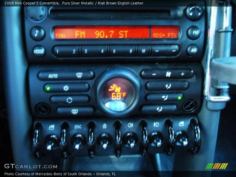 Pure Silver Metallic / Malt Brown English Leather 2008 Mini Cooper S Convertible