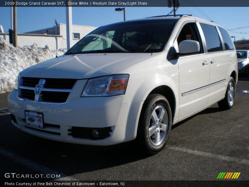 Stone White / Medium Slate Gray/Light Shale 2009 Dodge Grand Caravan SXT