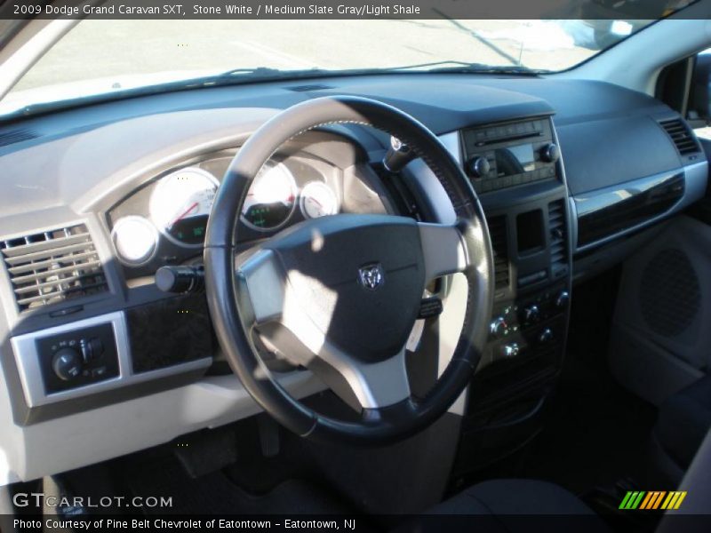 Stone White / Medium Slate Gray/Light Shale 2009 Dodge Grand Caravan SXT