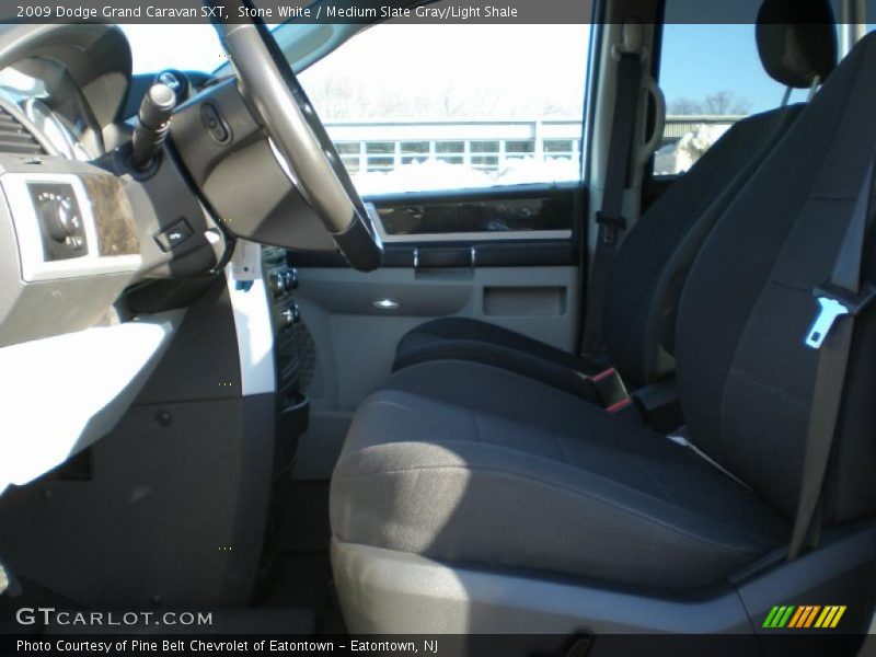 Stone White / Medium Slate Gray/Light Shale 2009 Dodge Grand Caravan SXT