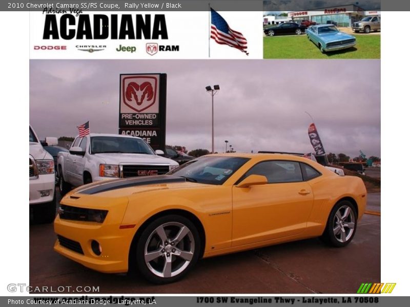 Rally Yellow / Black 2010 Chevrolet Camaro SS/RS Coupe