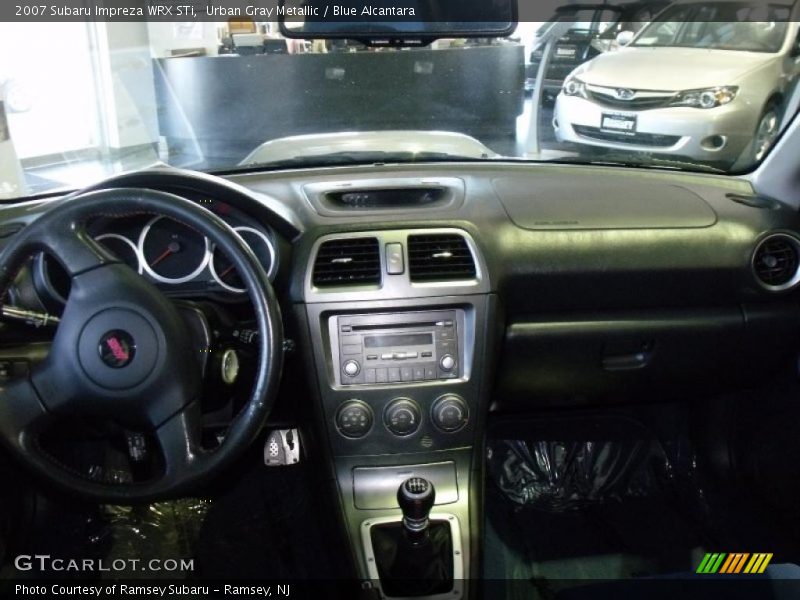 Urban Gray Metallic / Blue Alcantara 2007 Subaru Impreza WRX STi